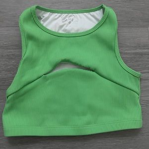 Year of ours green sports bra medium. Cute cutout in front